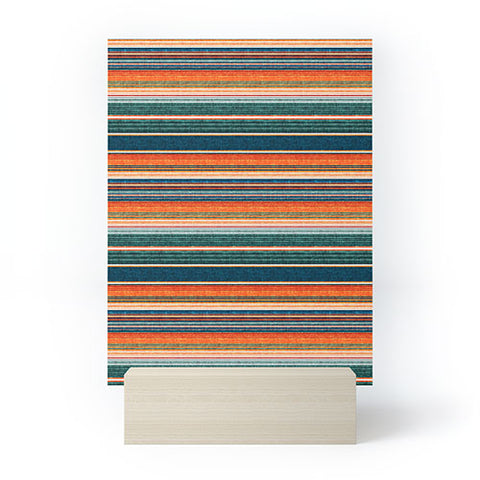 Little Arrow Design Co serape southwest stripe orange Mini Art Print