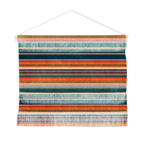 Little Arrow Design Co serape southwest stripe orange Wall Hanging Landscape