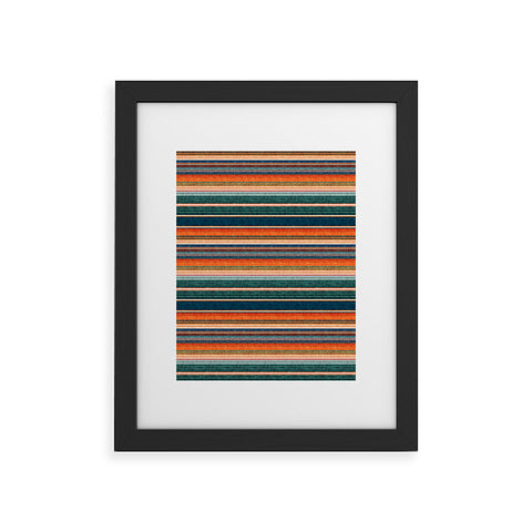 Little Arrow Design Co serape southwest stripe orange Framed Art Print