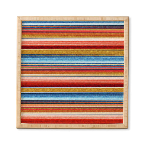 Little Arrow Design Co serape southwest stripe red Framed Wall Art