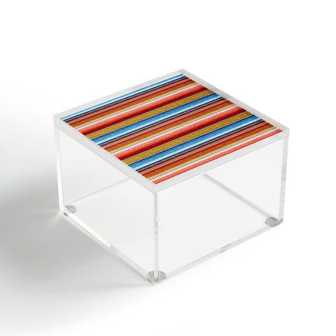 Little Arrow Design Co serape southwest stripe red Acrylic Box