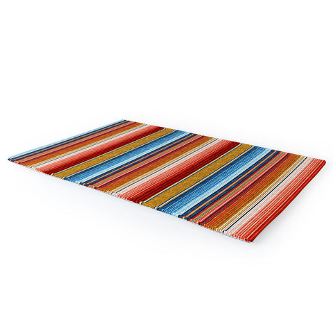 Little Arrow Design Co serape southwest stripe red Area Rug