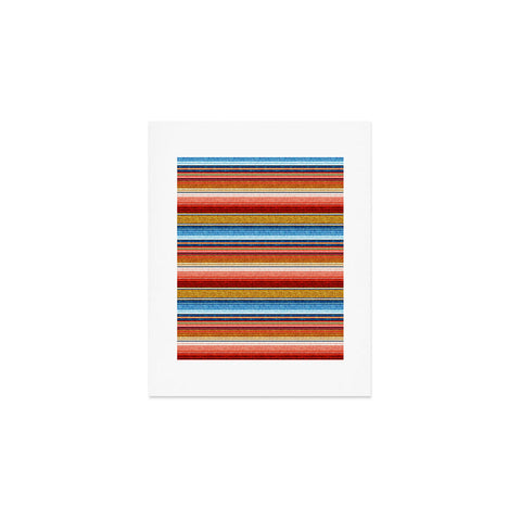 Little Arrow Design Co serape southwest stripe red Art Print