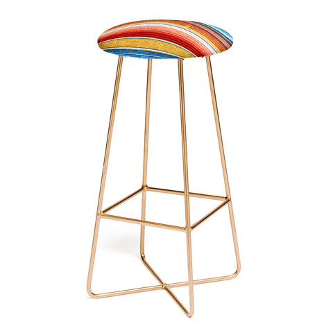 Little Arrow Design Co serape southwest stripe red Bar Stool