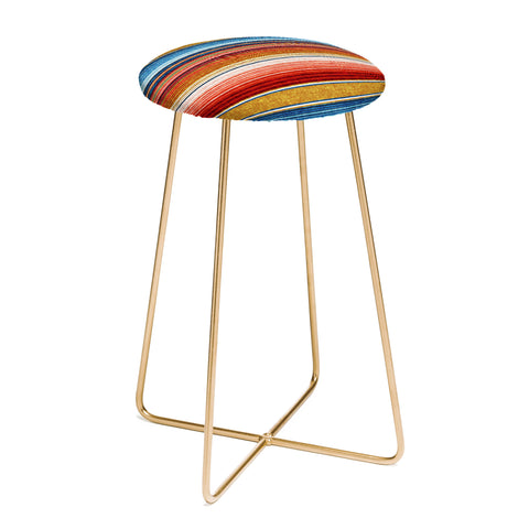 Little Arrow Design Co serape southwest stripe red Counter Stool