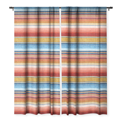 Little Arrow Design Co serape southwest stripe red Sheer Non Repeat