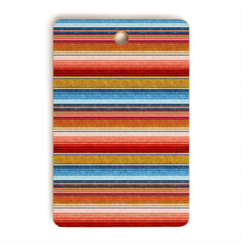 Little Arrow Design Co serape southwest stripe red Cutting Board Rectangle
