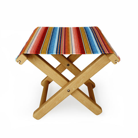 Little Arrow Design Co serape southwest stripe red Folding Stool
