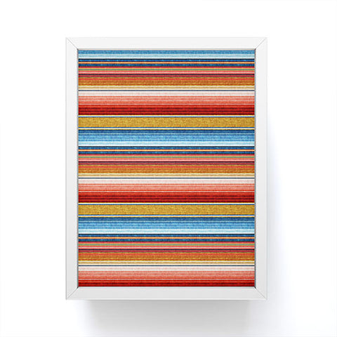 Little Arrow Design Co serape southwest stripe red Framed Mini Art Print