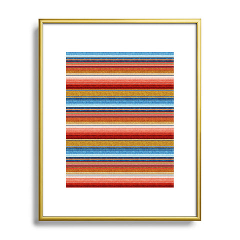 Little Arrow Design Co serape southwest stripe red Metal Framed Art Print