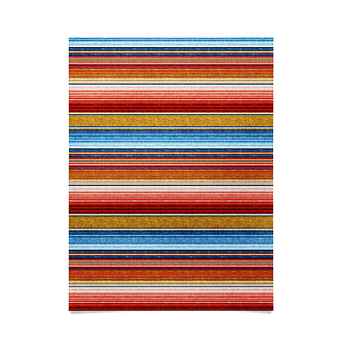 Little Arrow Design Co serape southwest stripe red Poster