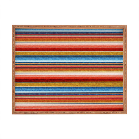 Little Arrow Design Co serape southwest stripe red Rectangular Tray