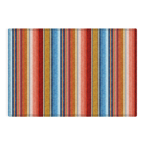Little Arrow Design Co serape southwest stripe red Outdoor Rug