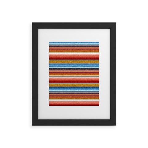 Little Arrow Design Co serape southwest stripe red Framed Art Print
