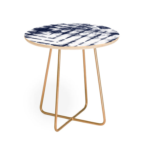 Little Arrow Design Co Shibori Tie Dye Round Side Table