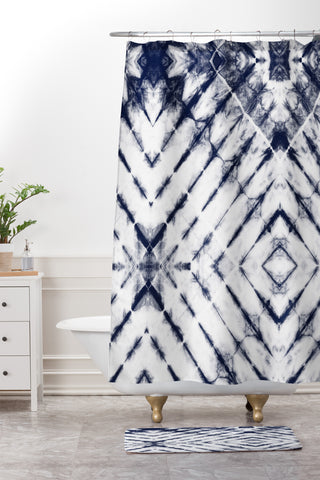 Little Arrow Design Co Shibori Tie Dye Shower Curtain And Mat