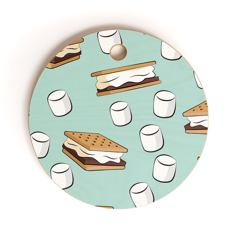 Little Arrow Design Co Smores Cutting Board Round