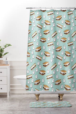 Little Arrow Design Co Smores Shower Curtain And Mat