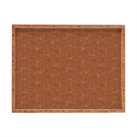Little Arrow Design Co starburst woven ginger Rectangular Tray