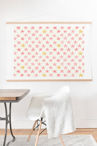 Little Arrow Design Co starfish on cream Art Print And Hanger