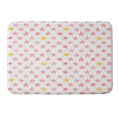 Little Arrow Design Co starfish on cream Memory Foam Bath Mat