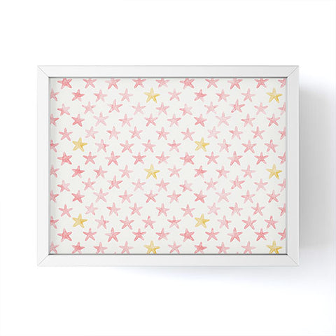 Little Arrow Design Co starfish on cream Framed Mini Art Print