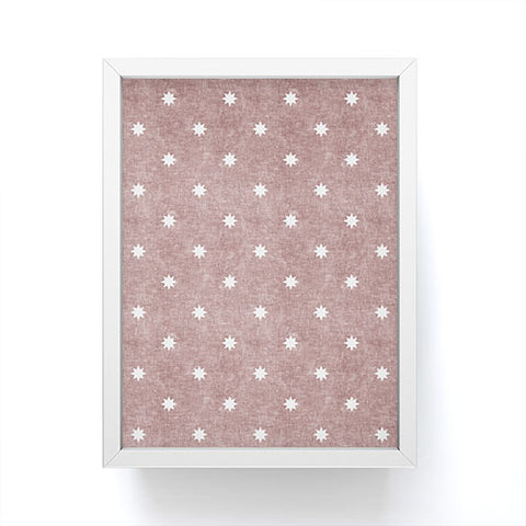 Little Arrow Design Co stars on mauve Framed Mini Art Print