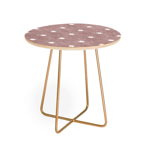 Little Arrow Design Co stars on mauve Round Side Table