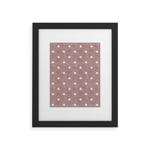 Little Arrow Design Co stars on mauve Framed Art Print