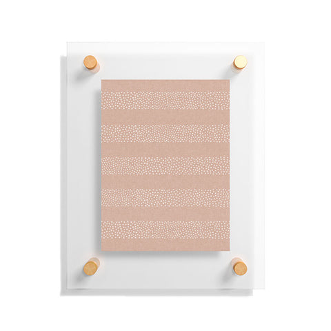 Little Arrow Design Co stippled stripes blush Floating Acrylic Print