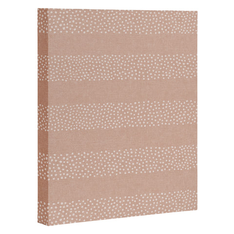 Little Arrow Design Co stippled stripes blush Art Canvas