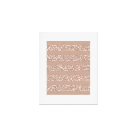 Little Arrow Design Co stippled stripes blush Art Print