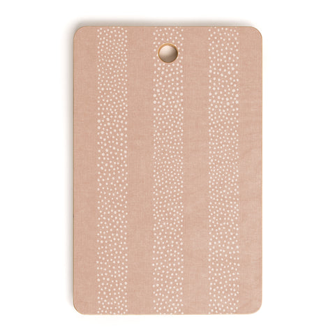 Little Arrow Design Co stippled stripes blush Cutting Board Rectangle