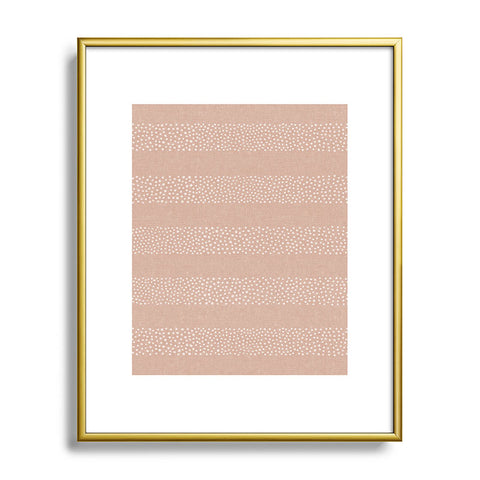 Little Arrow Design Co stippled stripes blush Metal Framed Art Print
