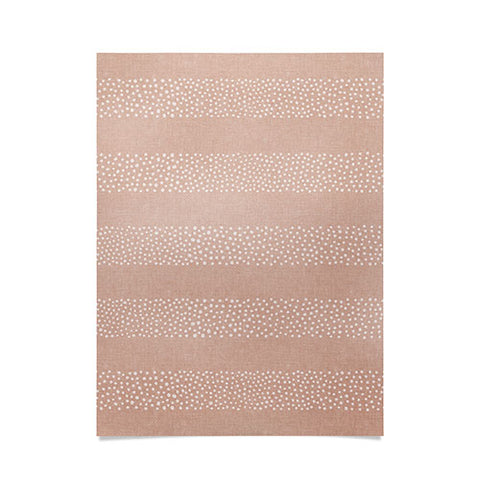 Little Arrow Design Co stippled stripes blush Poster