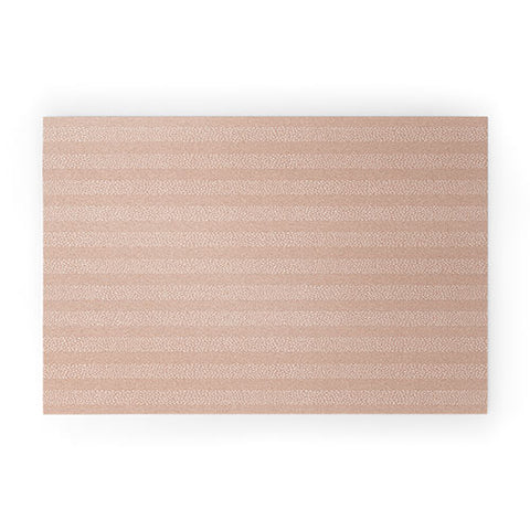 Little Arrow Design Co stippled stripes blush Welcome Mat