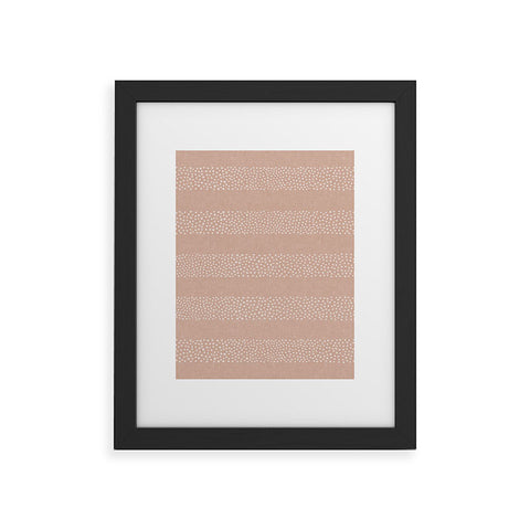 Little Arrow Design Co stippled stripes blush Framed Art Print
