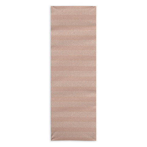 Little Arrow Design Co stippled stripes blush Yoga Towel