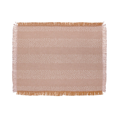 Little Arrow Design Co stippled stripes blush Throw Blanket