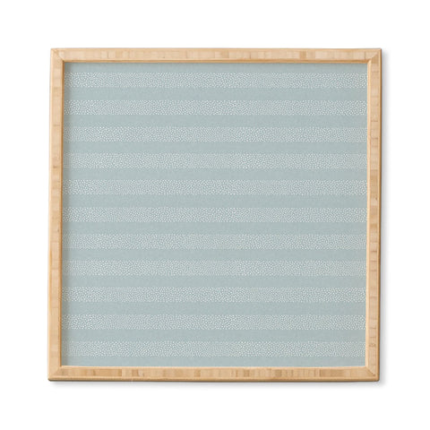 Little Arrow Design Co stippled stripes coastal blue Framed Wall Art