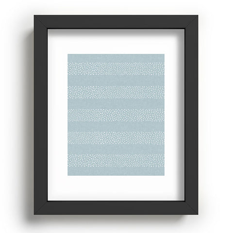 Little Arrow Design Co stippled stripes coastal blue Recessed Framing Rectangle