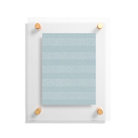 Little Arrow Design Co stippled stripes coastal blue Floating Acrylic Print