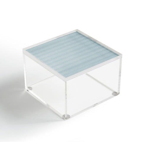 Little Arrow Design Co stippled stripes coastal blue Acrylic Box