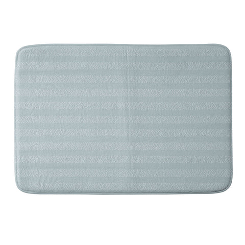 Little Arrow Design Co stippled stripes coastal blue Memory Foam Bath Mat