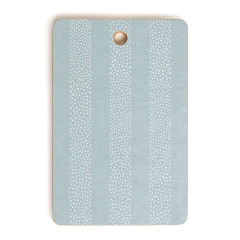Little Arrow Design Co stippled stripes coastal blue Cutting Board Rectangle