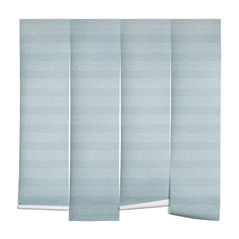 Little Arrow Design Co stippled stripes coastal blue Wall Mural