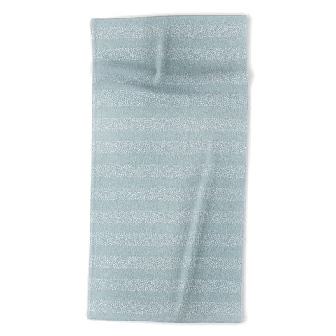 Little Arrow Design Co stippled stripes coastal blue Beach Towel