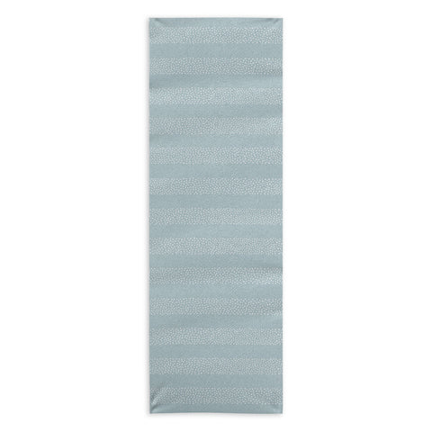 Little Arrow Design Co stippled stripes coastal blue Yoga Towel