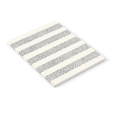 Little Arrow Design Co stippled stripes cream black Notebook