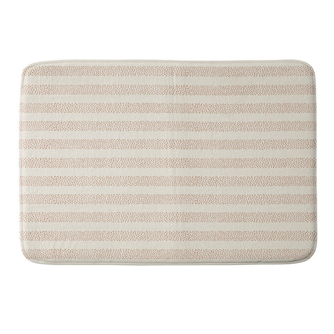 Little Arrow Design Co stippled stripes cream orange Memory Foam Bath Mat